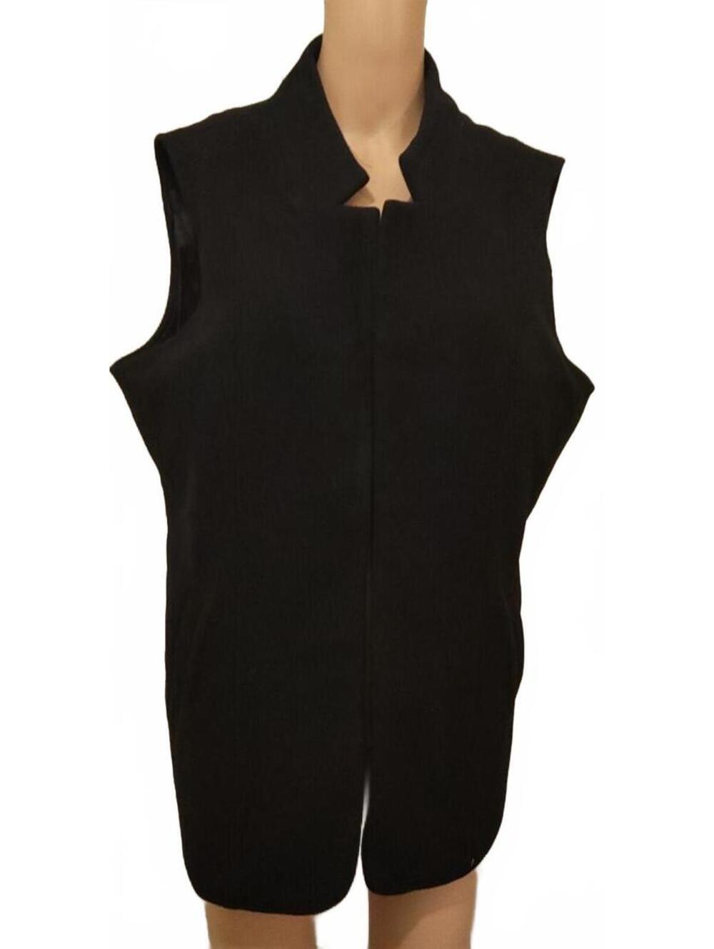 IDEALSANXUN Black Sleeveless Women's Tailored Vest Jacket Work Top Size XL